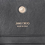 JIMMY CHOO ジミーチュウ コンパクトウォレット ブラック ゴールド金具 HANNE-NBA-0244 レディース ナッパレザー 二つ折り財布 未使用 銀蔵