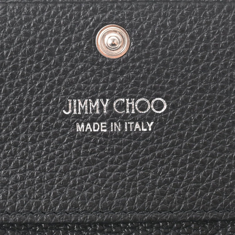 JIMMY CHOO ジミーチュウ スタースタッズ 黒 シルバー金具 NELLO-UUF-0027 レディース カーフ カードケース 未使用 銀蔵