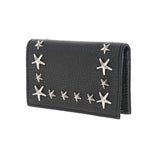 JIMMY CHOO ジミーチュウ スタースタッズ 黒 シルバー金具 NELLO-UUF-0027 レディース カーフ カードケース 未使用 銀蔵