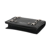 JIMMY CHOO ジミーチュウ スタースタッズ 黒 シルバー金具 NELLO-UUF-0027 レディース カーフ カードケース 未使用 銀蔵