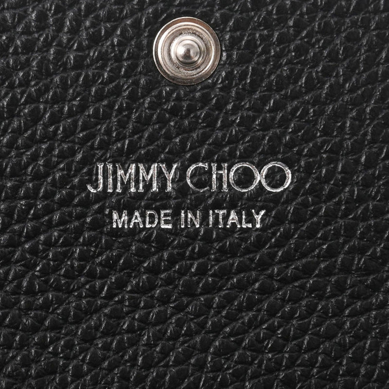 JIMMY CHOO ジミーチュウ スタースタッズ 黒 シルバー金具 NELLO-UUF-0027 レディース カーフ カードケース 未使用 銀蔵