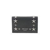 JIMMY CHOO ジミーチュウ スタースタッズ 黒 シルバー金具 NELLO-UUF-0027 レディース カーフ カードケース 未使用 銀蔵