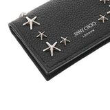 JIMMY CHOO ジミーチュウ スタースタッズ 黒 シルバー金具 NELLO-UUF-0027 レディース カーフ カードケース 未使用 銀蔵