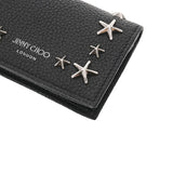 JIMMY CHOO ジミーチュウ スタースタッズ 黒 シルバー金具 NELLO-UUF-0027 レディース カーフ カードケース 未使用 銀蔵