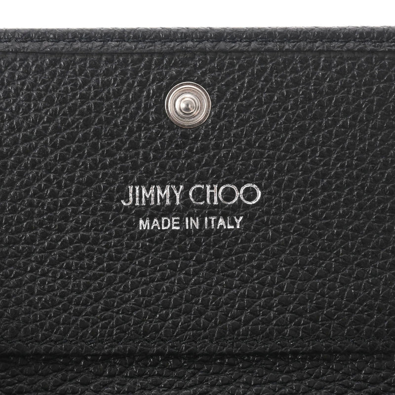 JIMMY CHOO ジミーチュウ スタースタッズ 黒 シルバー金具 NELLO-UUF-0027 レディース カーフ カードケース 未使用 銀蔵