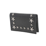 JIMMY CHOO ジミーチュウ スタースタッズ 黒 シルバー金具 NELLO-UUF-0027 レディース カーフ カードケース 未使用 銀蔵