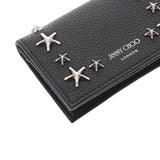 JIMMY CHOO ジミーチュウ スタースタッズ カードケース ブラック シルバー金具 NELLO-UUF-0027 レディース カーフ カードケース 未使用 銀蔵