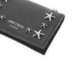 JIMMY CHOO ジミーチュウ スタースタッズ カードケース ブラック シルバー金具 NELLO-UUF-0027 レディース カーフ カードケース 未使用 銀蔵