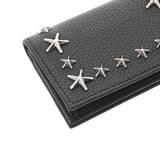 JIMMY CHOO ジミーチュウ スタースタッズ カードケース ブラック シルバー金具 NELLO-UUF-0027 レディース カーフ カードケース 未使用 銀蔵