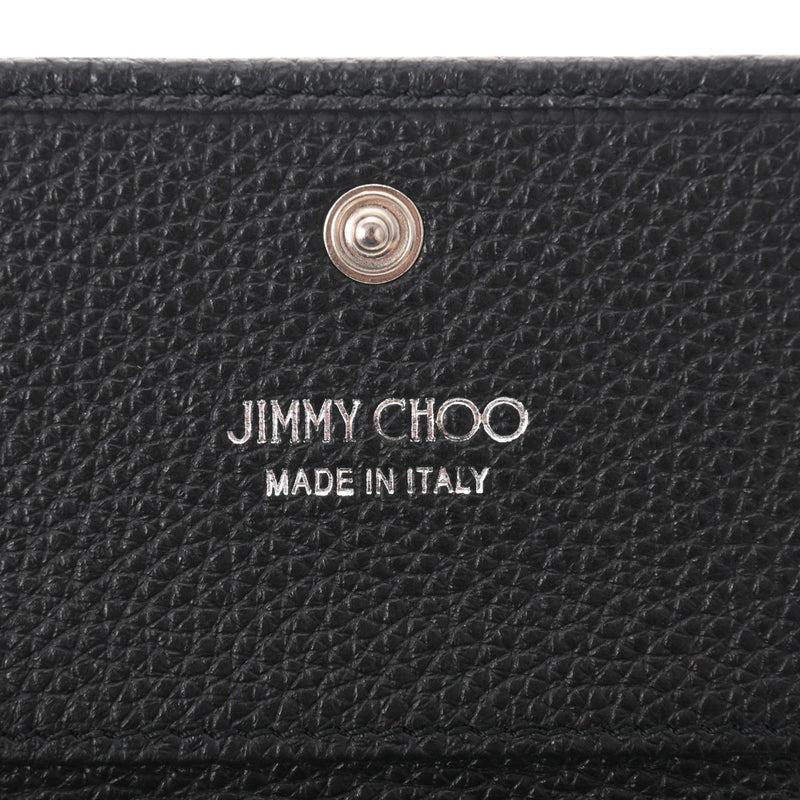 JIMMY CHOO ジミーチュウ スタースタッズ 黒 シルバー金具 NELLO-UUF-0027 レディース カーフ カードケース 未使用 銀蔵