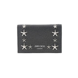 JIMMY CHOO ジミーチュウ スタースタッズ 黒 シルバー金具 NELLO-UUF-0027 レディース カーフ カードケース 未使用 銀蔵