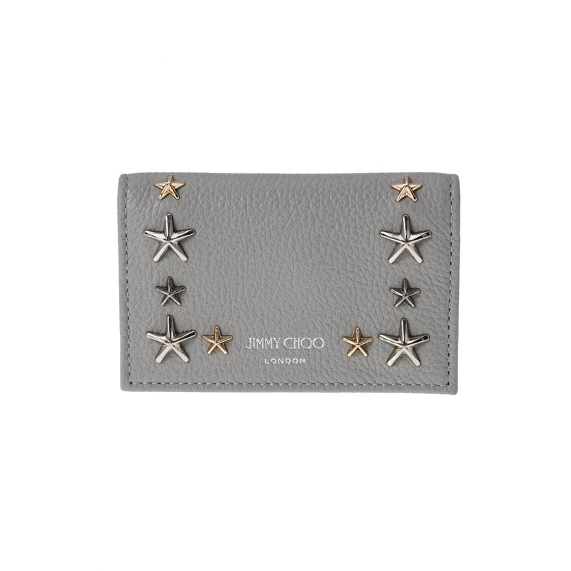 JIMMY CHOO ジミーチュウ スタースタッズ ムーンストーン/MIX シルバー金具 NELLO-UUF-0222 レディース カーフ カードケース 未使用 銀蔵