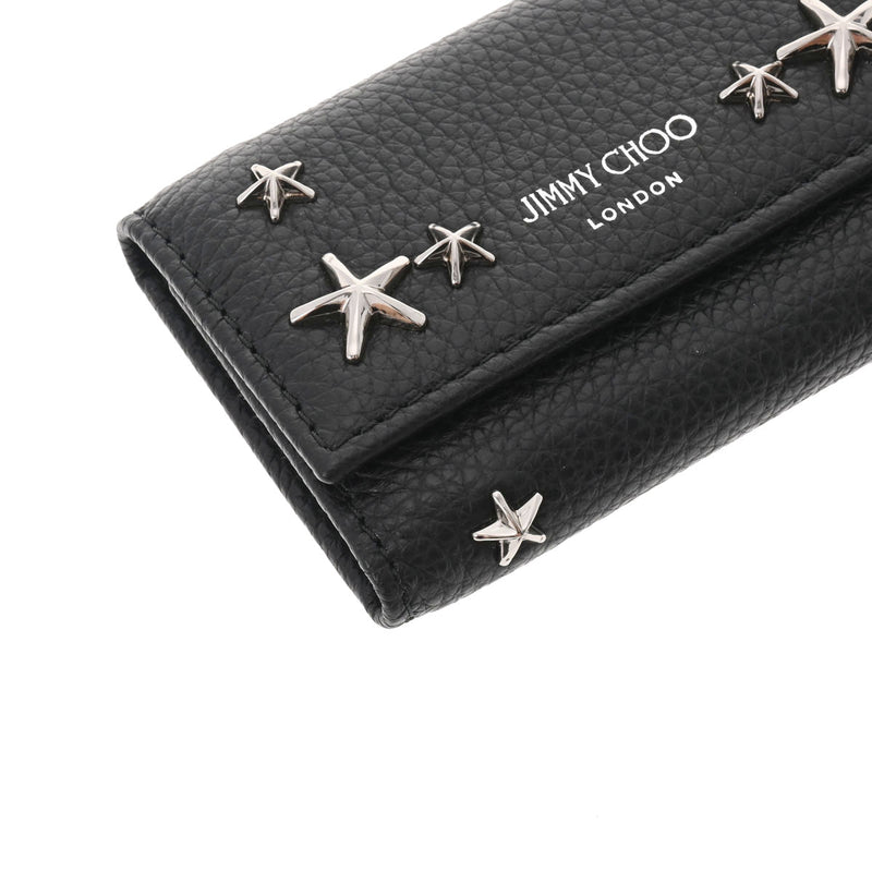 JIMMY CHOO ジミーチュウ スタースタッズ 黒 シルバー金具 NEPTUNE-UUF-0027 レディース カーフ キーケース 未使用 銀蔵