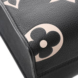 LOUIS VUITTON ルイヴィトン モノグラム アンプラント オンザゴーPM  ノワール/ベージュ M45659 レディース レザー ハンドバッグ Aランク 中古 銀蔵