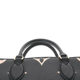 LOUIS VUITTON ルイヴィトン モノグラム アンプラント オンザゴーPM  ノワール/ベージュ M45659 レディース レザー ハンドバッグ Aランク 中古 銀蔵