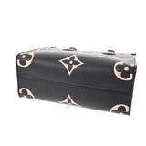 LOUIS VUITTON ルイヴィトン モノグラム アンプラント オンザゴーPM  ノワール/ベージュ M45659 レディース レザー ハンドバッグ Aランク 中古 銀蔵
