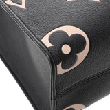 LOUIS VUITTON ルイヴィトン モノグラム アンプラント オンザゴーPM  ノワール/ベージュ M45659 レディース レザー ハンドバッグ Aランク 中古 銀蔵