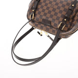 LOUIS VUITTON ルイヴィトン ダミエ リヴィントンPM ブラウン N41157 レディース ダミエキャンバス ハンドバッグ Aランク 中古 銀蔵