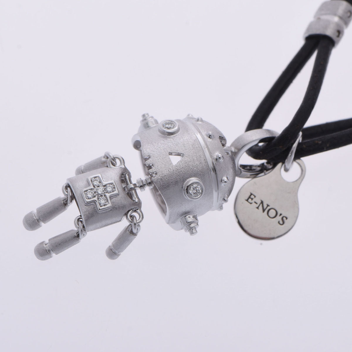 イーノスダイヤ0.07ct メンズ K18ホワイトゴールド ネックレス E-NO`S