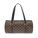 LOUIS VUITTON ルイヴィトン ダミエ パピヨンGM ブラウン N51303 レディース ダミエキャンバス ハンドバッグ Bランク 中古 銀蔵