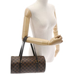 LOUIS VUITTON ルイヴィトン ダミエ パピヨンGM ブラウン N51303 レディース ダミエキャンバス ハンドバッグ Bランク 中古 銀蔵