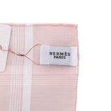 HERMES エルメス H柄 ピンク レディース 綿100% ハンカチ 未使用 銀蔵