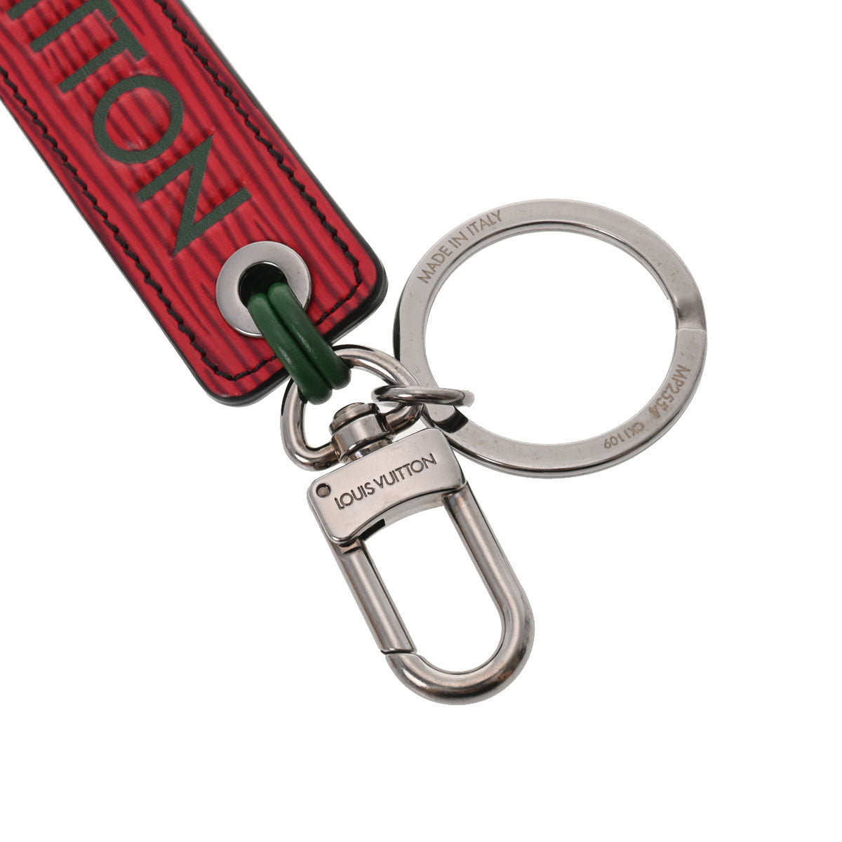 LOUIS VUITTON ロゴ入りレザーキーホルダー 楽天市場】LOUIS VUITTONロゴ刻印キーホルダーキーリング＆カラビナ