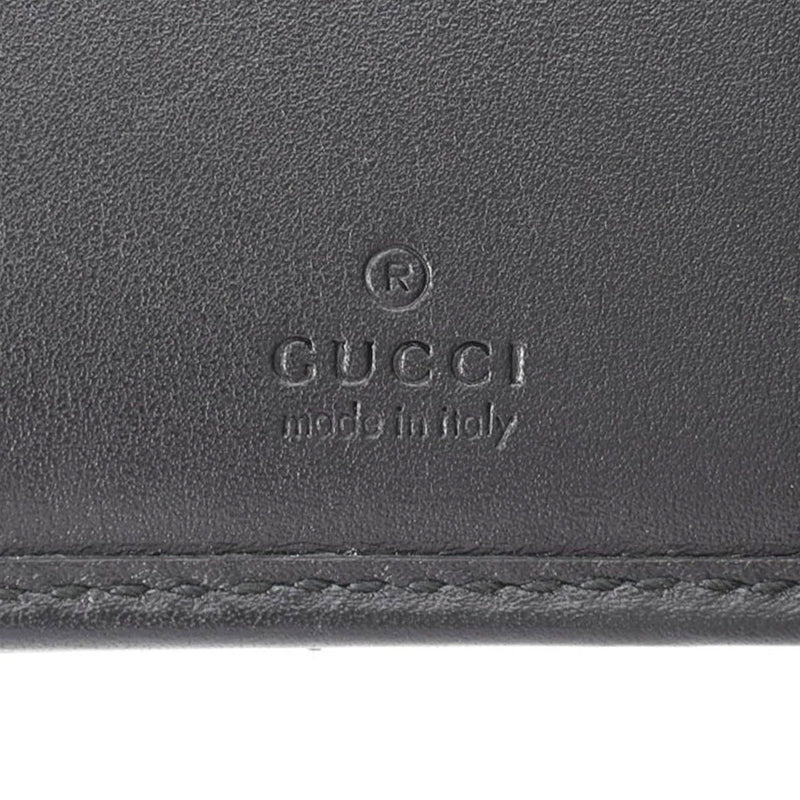 GUCCI グッチ GGマーモント  黒 ゴールド金具 474302 レディース レザー 三つ折り財布 Bランク 中古 銀蔵