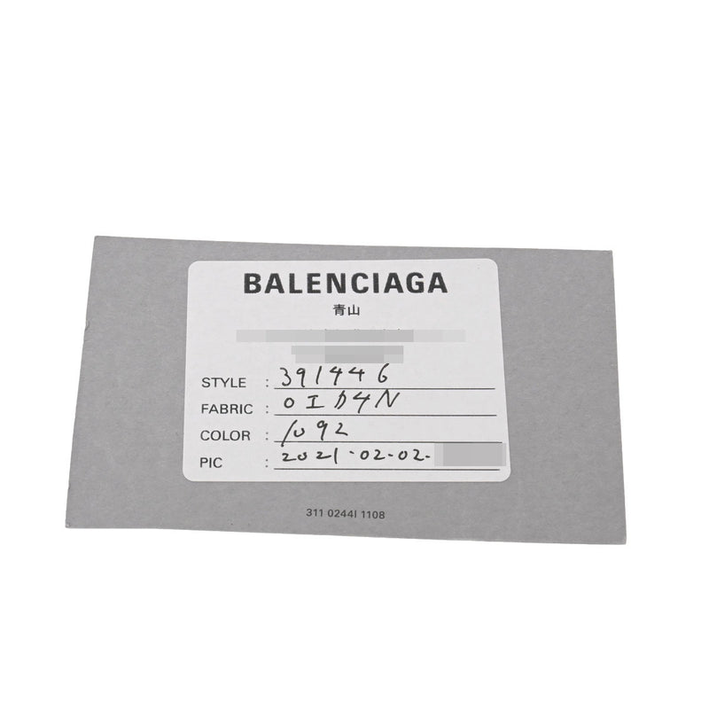 BALENCIAGA バレンシアガ ペーパー ミニウォレット ドット 黒/白 391446 レディース カーフ 三つ折り財布 Bランク 中古 銀蔵