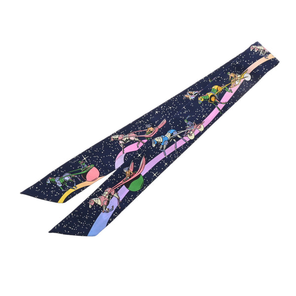Hermès Space in Rose Multi エルメス　ツイリー エルメスツイリー SPACE DERBY マリン/ローズ/マルチカラー レディース