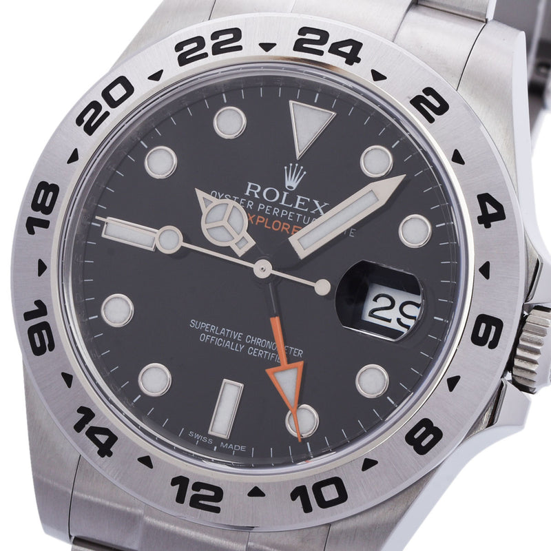 ROLEX ロレックス エクスプローラー2 216570 メンズ SS 腕時計 自動巻き 黒文字盤 Aランク 中古 銀蔵