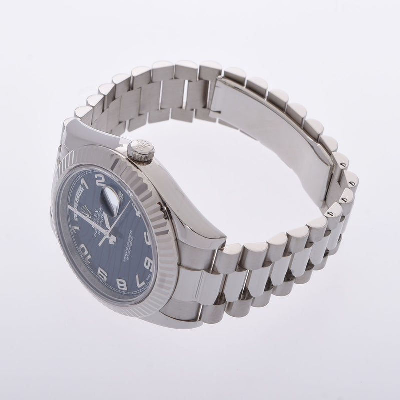 ROLEX ロレックス デイデイト2 218239 メンズ WG 腕時計 自動巻き 青文字盤 Aランク 中古 銀蔵