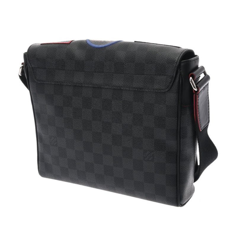 LOUIS VUITTON ルイヴィトン ダミエ グラフィット ディストリクトPM NM アルプスコレクション ブラック N40040 メンズ ダミエグラフィットキャンバス メッセンジャーバッグ Aランク 中古 銀蔵