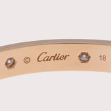 CARTIER カルティエ ラブブレスレット オールダイヤ 新型 #18 CRB6040518 レディース K18イエローゴールド ブレスレット Aランク 中古 銀蔵