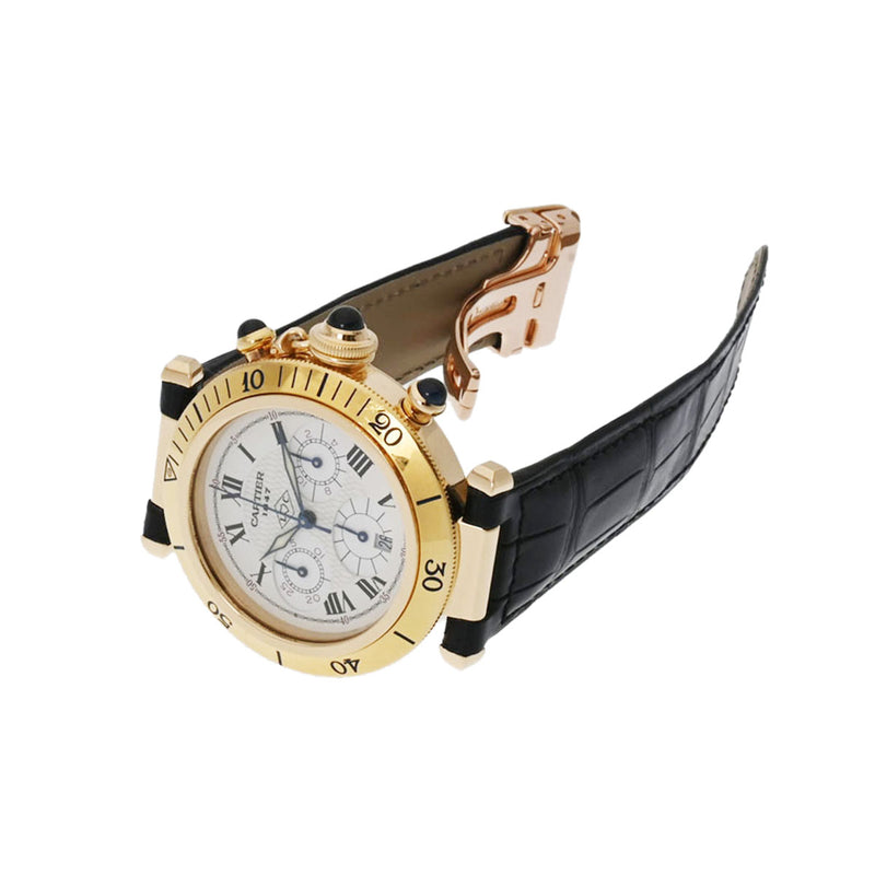 カルティエパシャ 38mm クロノグラフ 150周年記念モデル メンズ 腕時計 
