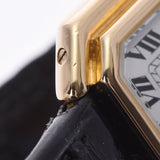 CARTIER カルティエ サンチュール SM アンティーク レディース YG/革 腕時計 手巻き シルバー文字盤 Aランク 中古 銀蔵