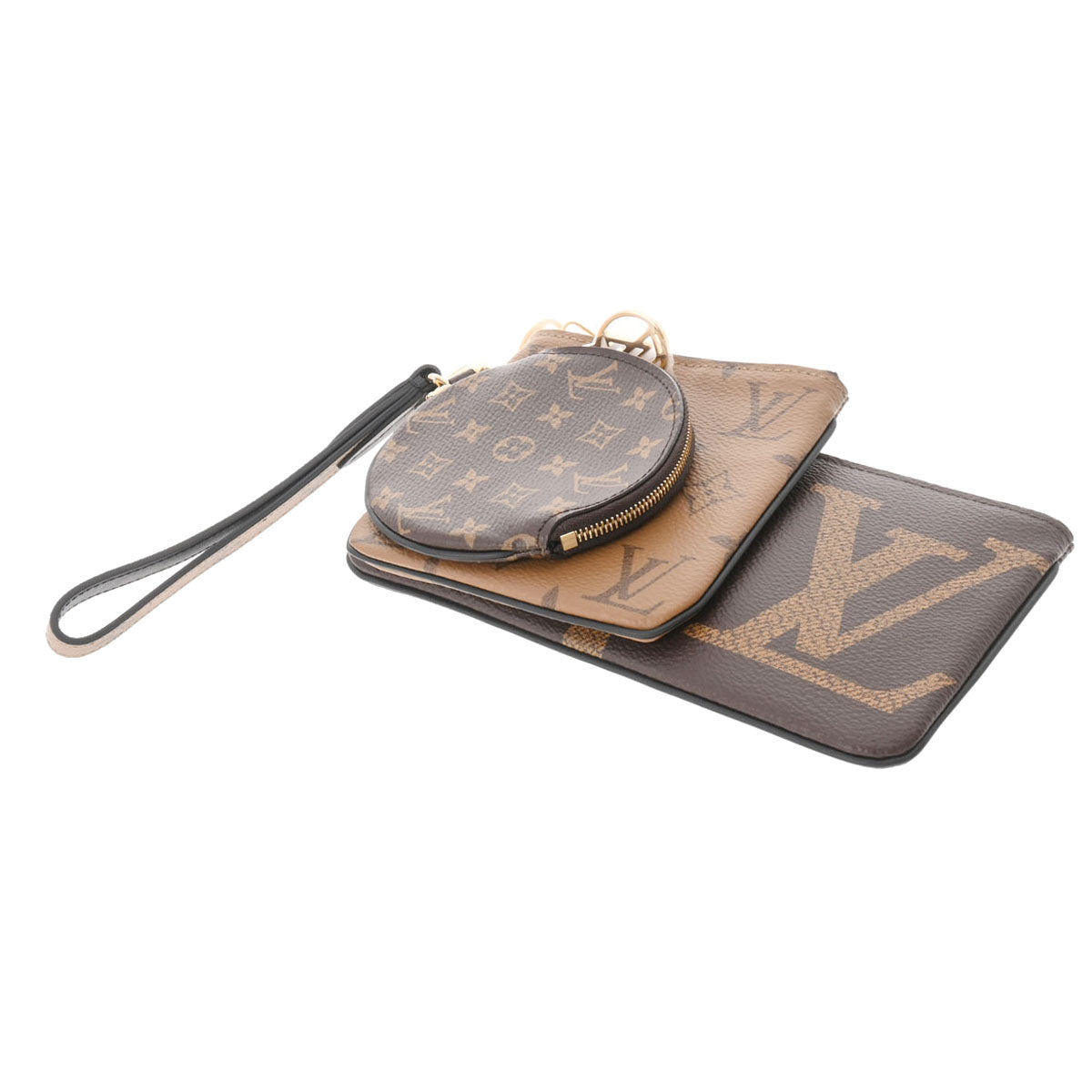 ルイヴィトンポシェットトリオ 14145 ブラウン/ベージュ レディース