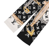 LOUIS VUITTON ルイヴィトン バンドー モノグラム コンフィデンシャル 黒/白 M78656 レディース シルク100％ スカーフ Aランク 中古 銀蔵