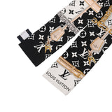LOUIS VUITTON ルイヴィトン バンドー モノグラム コンフィデンシャル 黒/白 M78656 レディース シルク100％ スカーフ Aランク 中古 銀蔵