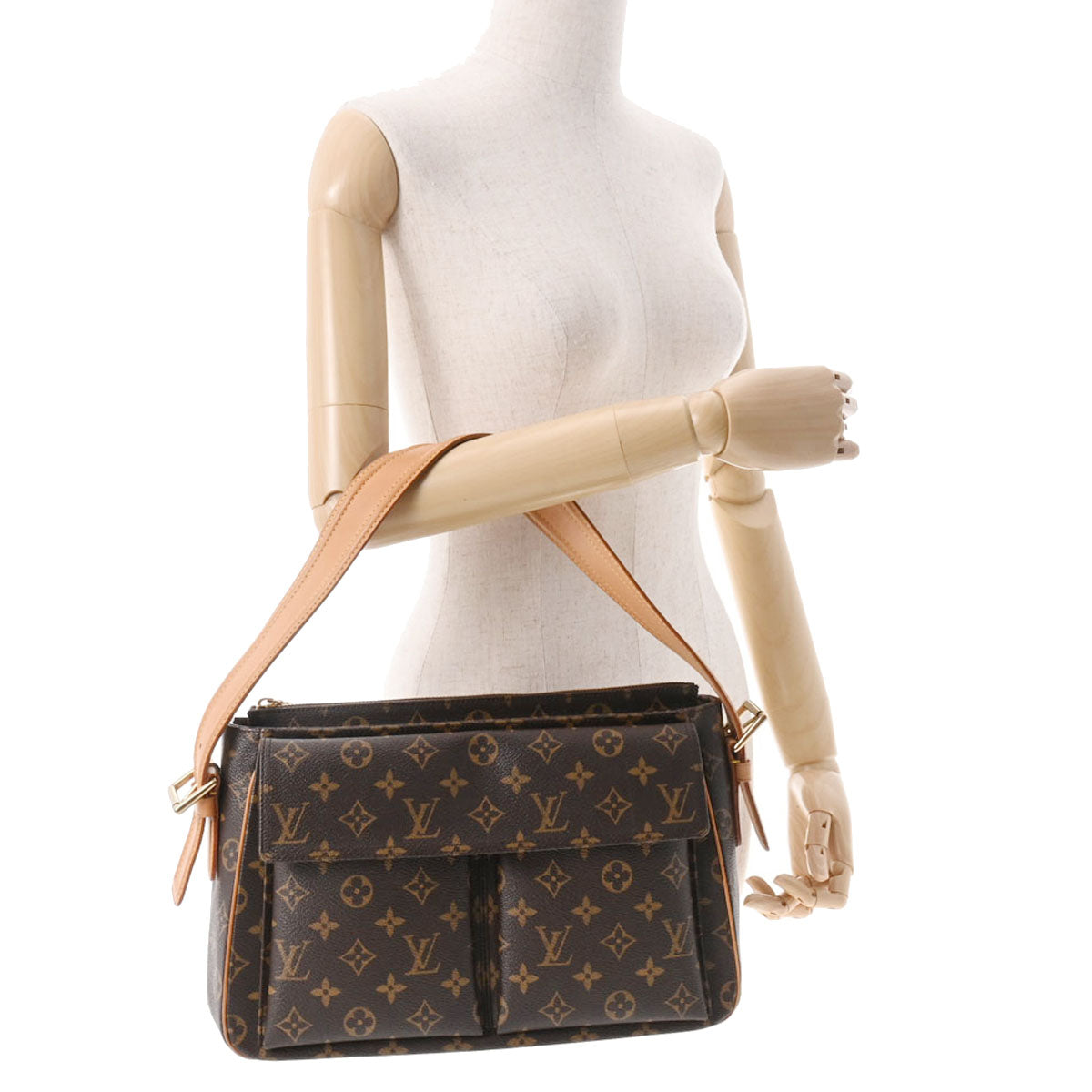 LOUIS VUITTON◇ヴィバシテGM_モノグラム・キャンバス_BRW/PVC/BRW