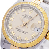 ROLEX ロレックス デイトジャスト 69173 レディース YG/SS 腕時計 自動巻き アイボリー文字盤 Aランク 中古 銀蔵