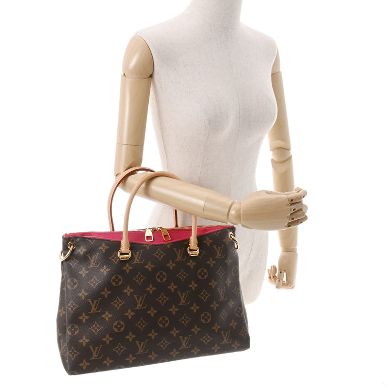 高さ23cmLouis Vuitton モノグラム パラス ローズ バッグ