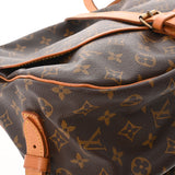 LOUIS VUITTON ルイヴィトン モノグラム ソミュール 35 ブラウン M42254 レディース モノグラムキャンバス ショルダーバッグ Bランク 中古 銀蔵