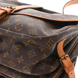 LOUIS VUITTON ルイヴィトン モノグラム ソミュール 35 ブラウン M42254 レディース モノグラムキャンバス ショルダーバッグ Bランク 中古 銀蔵