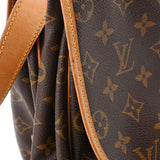 LOUIS VUITTON ルイヴィトン モノグラム ソミュール 35 ブラウン M42254 レディース モノグラムキャンバス ショルダーバッグ Bランク 中古 銀蔵
