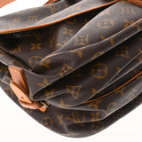 LOUIS VUITTON ルイヴィトン モノグラム ソミュール 35 ブラウン M42254 レディース モノグラムキャンバス ショルダーバッグ Bランク 中古 銀蔵