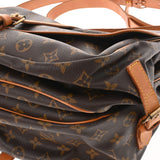 LOUIS VUITTON ルイヴィトン モノグラム ソミュール 35 ブラウン M42254 レディース モノグラムキャンバス ショルダーバッグ Bランク 中古 銀蔵