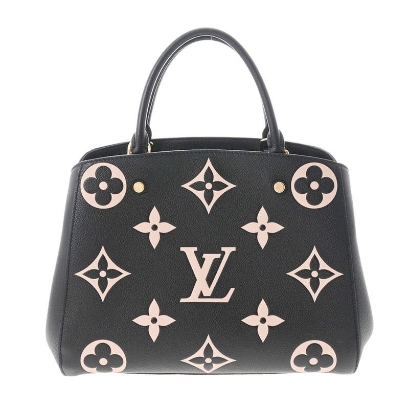 LOUIS VUITTON モンテーニュ　ベージュ　アンプラント　ハンドバッグAACD日本流通自主管理協会