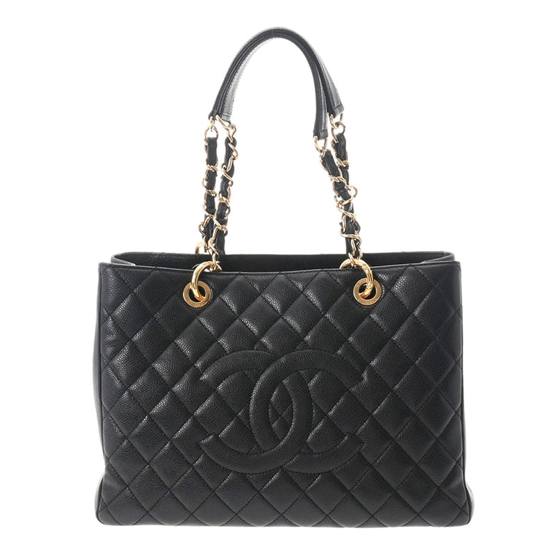 CHANEL シャネル マトラッセ GSTトート ブラック ゴールド金具 A50995 レディース キャビアスキン トートバッグ Aランク 中古 銀蔵