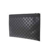 LOUIS VUITTON ルイヴィトン ダミエ アンフィニ  ポシェット・ディスカバリー 黒/グレー N60112 メンズ ダミエグラフィットキャンバス クラッチバッグ Aランク 中古 銀蔵